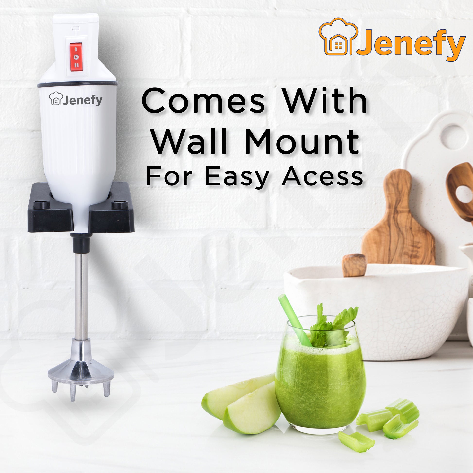 jenefy electric hand blender stainless steel 360w