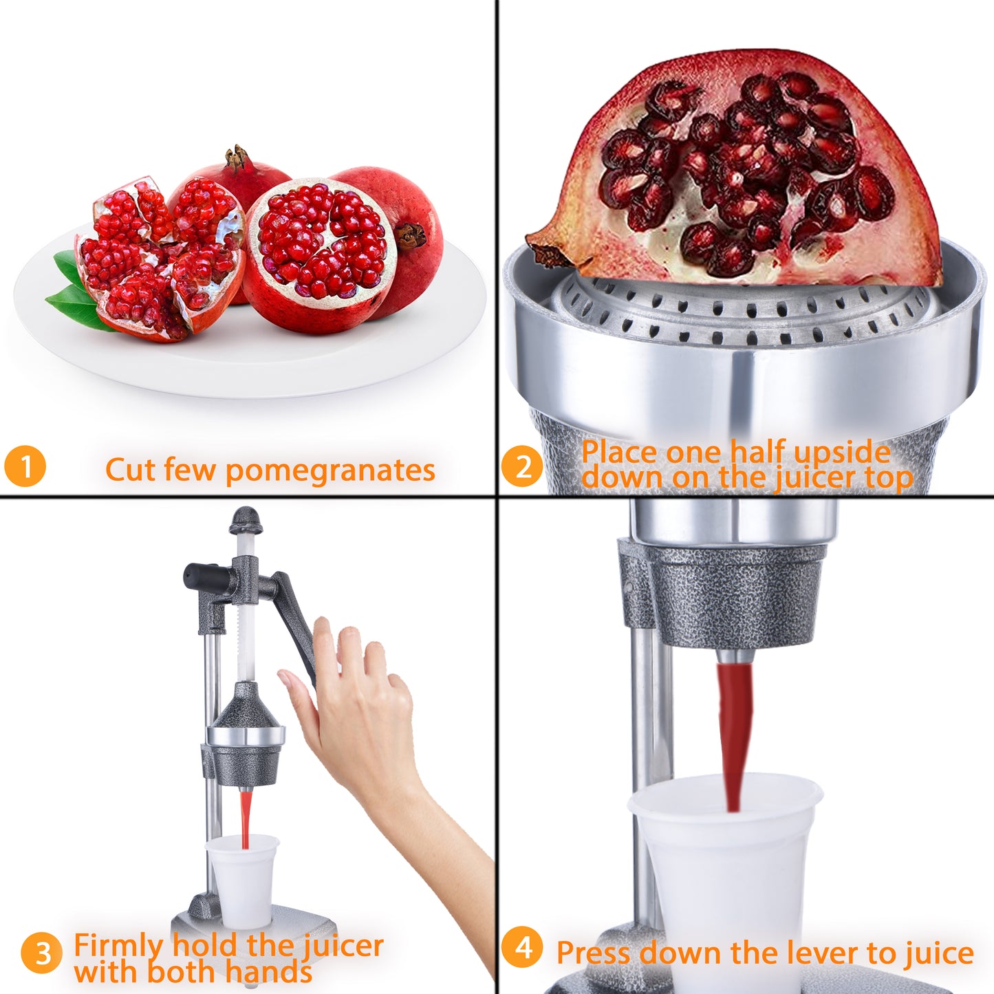 jenefy hand press juicer manual citrus juicer